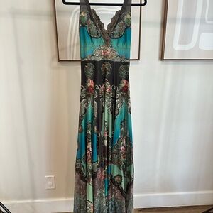 Elegant Multicolor Maxi Dress